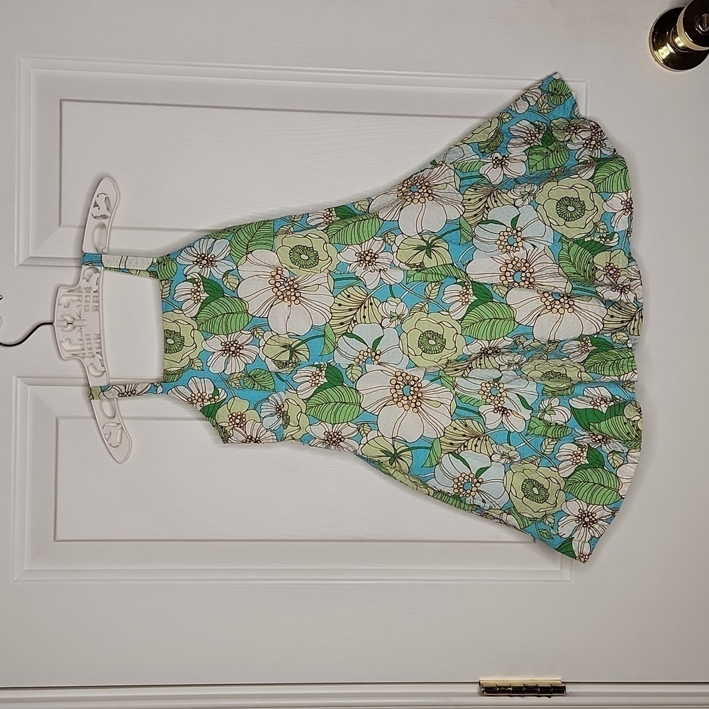 Gap Girls Blue Green Adjustable Strap Sundress Size 2T